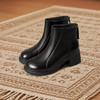 Safiya/索菲娅2025秋冬复古粗跟软羊皮弹力瘦瘦百搭英伦时装短靴SFD4116104 商品缩略图0