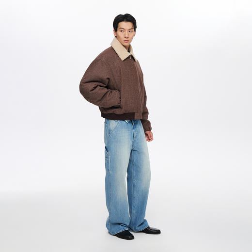 oneup羊毛格子呢羊羔拉链棉服（男女同款） 商品图4