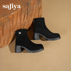 Safiya/索菲娅2025英伦风厚底高跟防水台增高百搭瘦瘦弹力短靴SFD4116407 商品缩略图2
