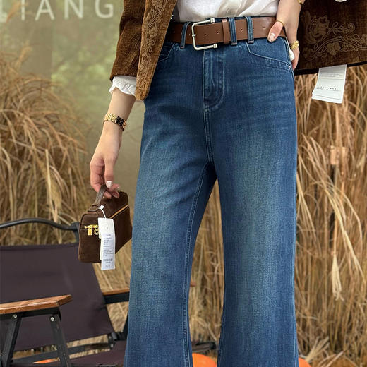 【预售7天/加绒】良木礼微喇牛仔裤（腰带）大蓝牛（2848） 商品图4