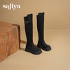 Safiya/索菲娅2025英伦风过膝不掉筒百搭粗跟增高弹力瘦瘦长靴SFD4117275 商品缩略图3
