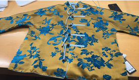 盛唐牡丹 |真丝漳绒立领对襟外套（钉珠款）