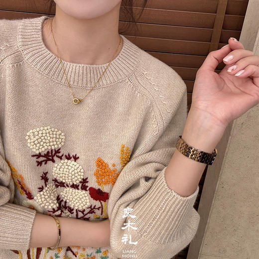 【预售7天】良木礼山羊绒刺绣上衣（Q2593309） 商品图4