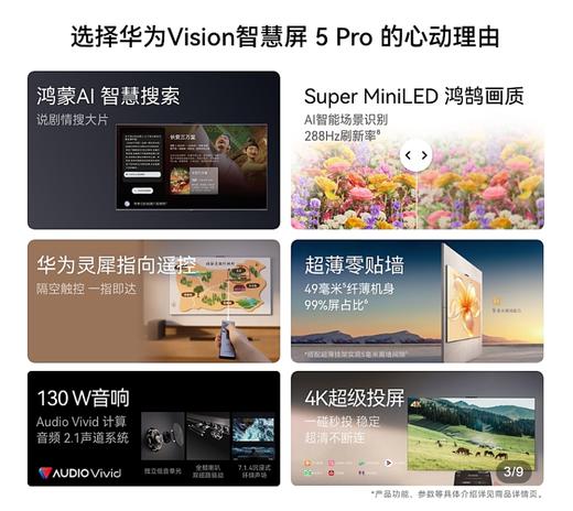 华为Vision智慧屏 5 65英寸 灵犀指向遥控 商品图1