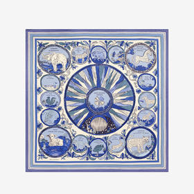 北京仓｜Inoui Editions-130 CHANCE INOUI-四叶草 蓝色 方巾［法国设计师］