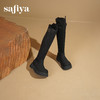 Safiya/索菲娅2025英伦风过膝不掉筒百搭粗跟增高弹力瘦瘦长靴SFD4117275 商品缩略图0