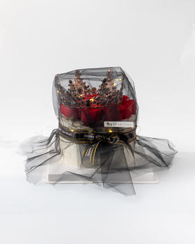 红玫瑰黑纱蛋糕（百分百进口动物奶油）