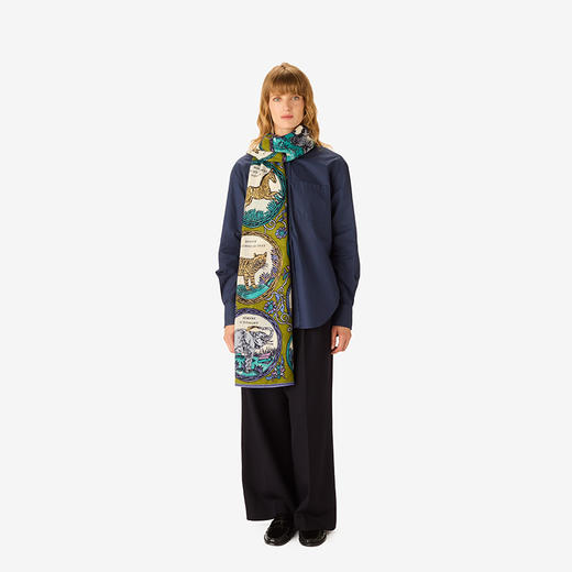 订购6周到｜Inoui Editions-70 CHANCE INOUI-四叶草 卡其色 围巾［法国设计师］ 商品图4