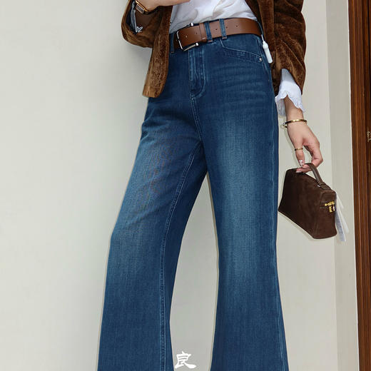 【预售7天/加绒】良木礼微喇牛仔裤（腰带）大蓝牛（2848） 商品图2