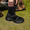 Safiya/索菲娅2025户外运动风套筒轻便增高厚底加绒百搭弹力瘦瘦靴SFD4116107 商品缩略图4