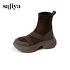 Safiya/索菲娅2025户外运动风套筒轻便增高厚底加绒百搭弹力瘦瘦靴SFD4116107 商品缩略图12