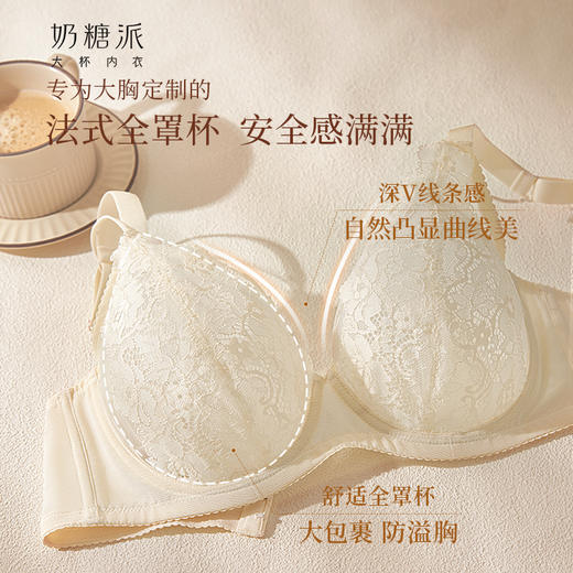 [日落香槟]大胸显小全罩杯聚拢承托防下垂内衣 商品图2