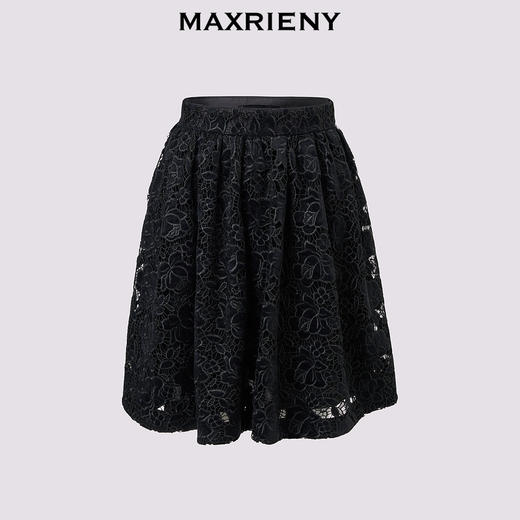 【时髦暖冬-商场同款】MAXRIENY甜美宫廷绣花半裙24冬新款短裙(货号:MC85SK554) 商品图4