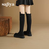 Safiya/索菲娅2025英伦风过膝不掉筒百搭粗跟增高弹力瘦瘦长靴SFD4117275 商品缩略图8