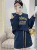 套装【卫衣系列】8820潮牌漏肩卫衣➕防走光裙裤两件套-喜出 商品缩略图1