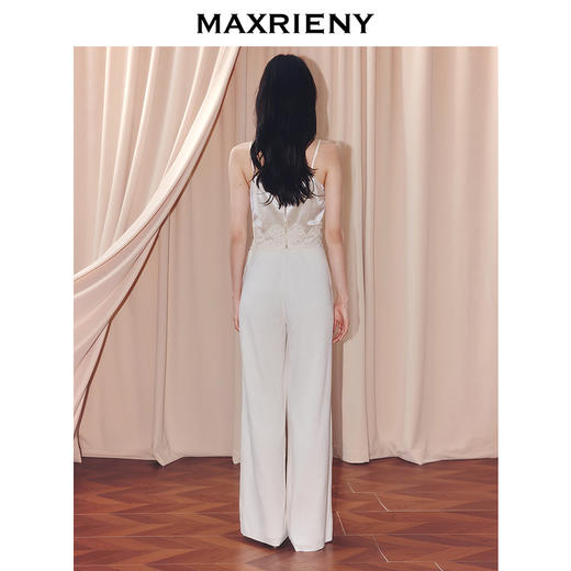 MAXRIENY极简主义穿搭磨毛阔腿裤25冬款亲肤软糯高弹垂感休闲长裤(货号:MF86TR502) 商品图3