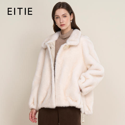 EITIE爱特爱环保皮草短外套舒适毛绒显瘦宽松a版大衣冬季新款D2503931 商品图0