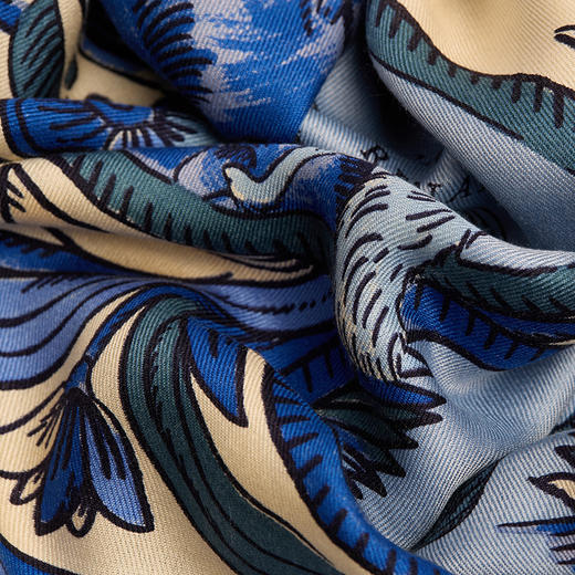 北京仓｜Inoui Editions-130 CHANCE INOUI-四叶草 蓝色 方巾［法国设计师］ 商品图4