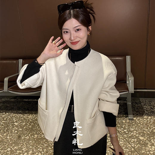 【特价不退换】【预售7天】良木礼山羊绒短大衣（D25102803） 商品图1