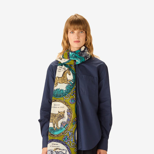 订购6周到｜Inoui Editions-70 CHANCE INOUI-四叶草 卡其色 围巾［法国设计师］ 商品图1