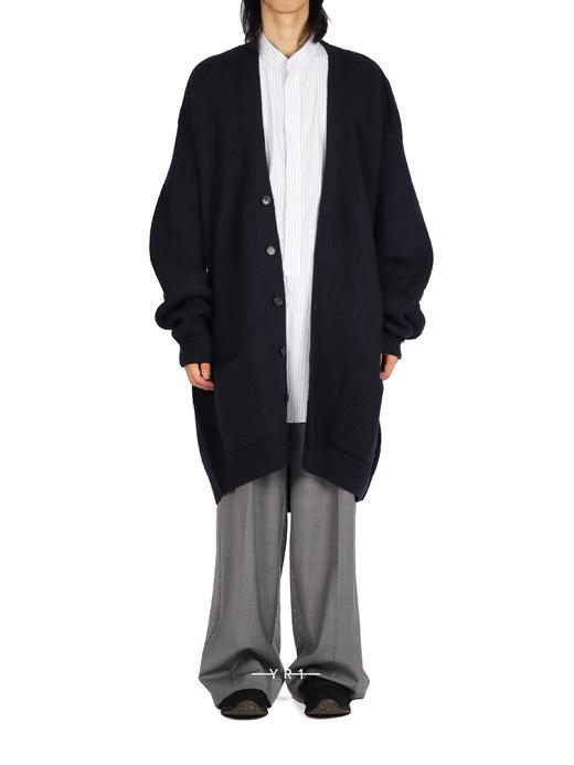 Hed Mayner | 长款蓝色粗织开衫 商品图1