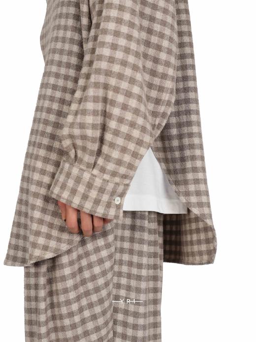 Hed Mayner | 米色兜领格子衬衫 商品图6