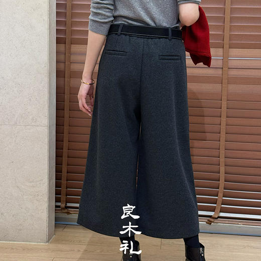 【预售7天】良木礼毛呢八分裤（小灰灰）（腰带）（D25102847） 商品图2