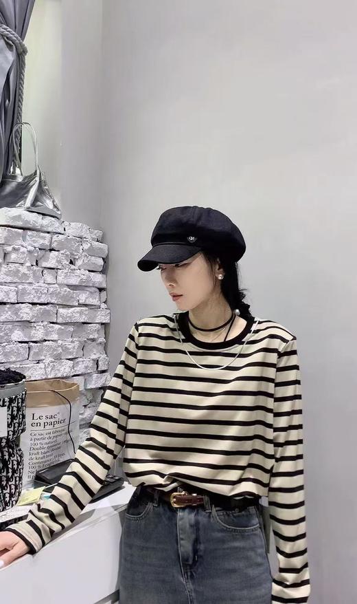 【自营】12.12错过没有！清货不退退货勿拍！！1805花苞短款长袖内里网纱不扎T恤-喜出 商品图1