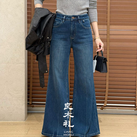 【特价不退换】【预售7天/加绒】良木礼微喇牛仔裤（大高高）（D25103857） 商品图1