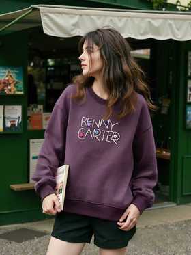 【卫衣系列】工艺系列-竹节绣纽扣卫衣-喜出