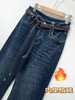抢购价-不支持退（清）【自营】🔥秋冬厚款植绒【牛仔裤】8115爆款微喇裤加绒牛仔裤搭配短款羽绒超好看-喜出 商品缩略图1