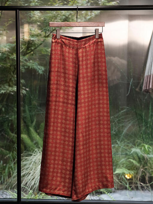 盛唐婧 | 真丝重缎香云纱阔腿裤 商品图0