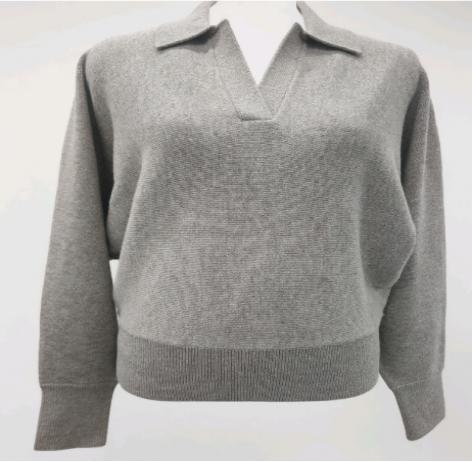 AM路卡西	知性翻领V领针织衫100%羊毛	DF8810033 商品图3