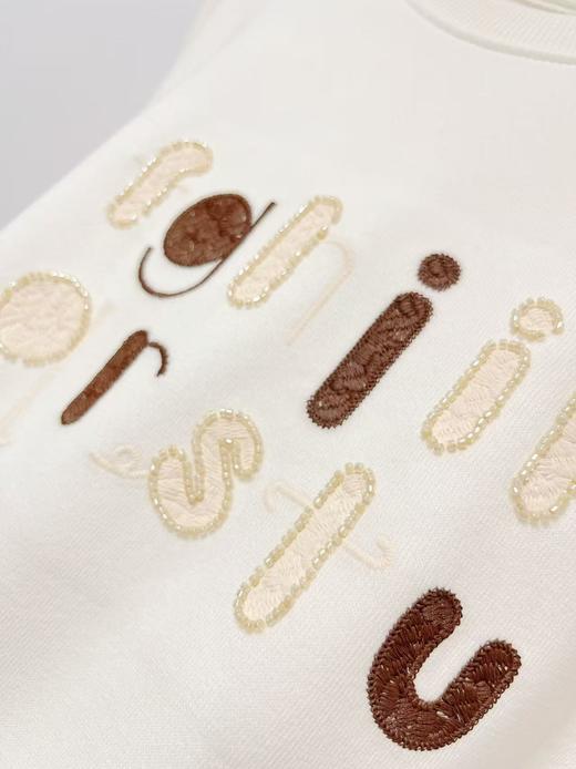 【卫衣系列】工艺系列-字母钉珠重工刺绣圆领卫衣-喜出 商品图2