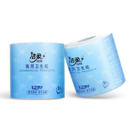 【分仓直发包邮】洁柔牌卫生纸(商用有芯)135g4层(27卷装)JJ213-27A 商品图1