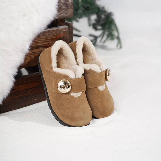 Westory2025年冬季平底圆头勃肯鞋内里加厚羊毛深口单鞋毛毛鞋W25DM86311 商品图8