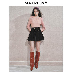 玛克门店发货：MAXRIENY华丽金绣套头毛衫(货号:MC85SW548)