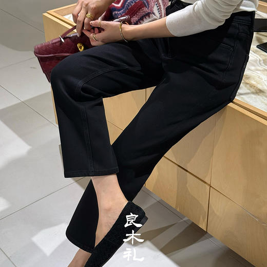 【特价不退换】【预售7天/加绒】良木礼法棍牛仔裤（黑烟管）（3852） 商品图0