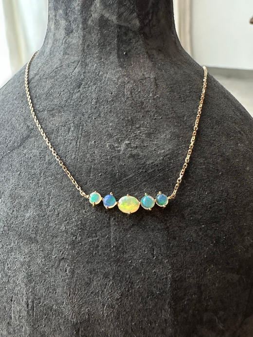 SpoiledBrat Jewelry 18K金微笑欧泊项链 商品图4