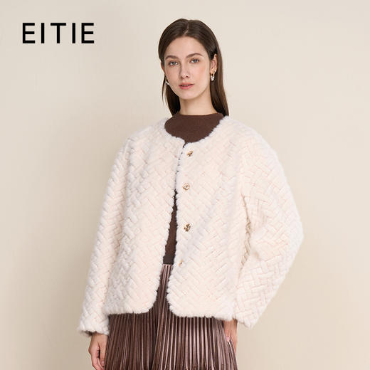 EITIE爱特爱白色短款时尚冬季新款保暖外套D2503929 商品图0