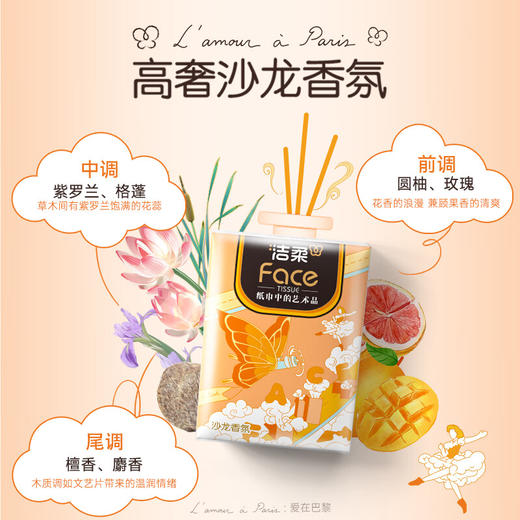 【分仓直发包邮】洁柔牌纸手帕(艺术巴黎沙龙香氛迷你)4层7片(12小包)*2包BM236-12E 商品图1
