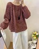 复古格子！！简约格子宽松喜带森系小衫-喜出 商品缩略图0