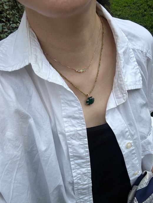 SpoiledBrat Jewelry 18K金微笑欧泊项链 商品图5