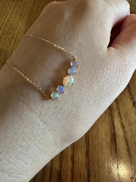 SpoiledBrat Jewelry 18K金微笑欧泊项链 商品图0