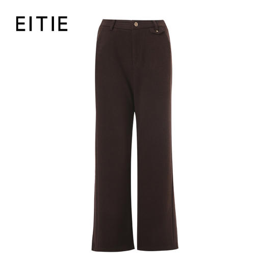 EITIE爱特爱腰头小细边拼 接设计精致耐看款式简洁百搭冬季新款裤子8405110 商品图6