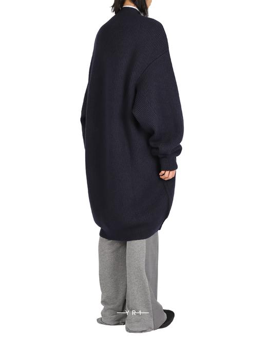 Hed Mayner | 长款蓝色粗织开衫 商品图4