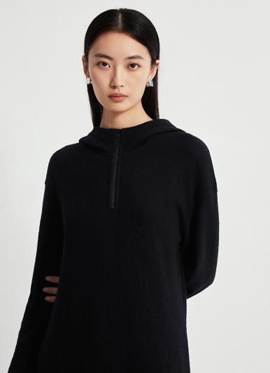 AM路卡西	连帽针织裙连衣裙50.7%棉 49.3%绵羊毛	6E8701288 商品图3