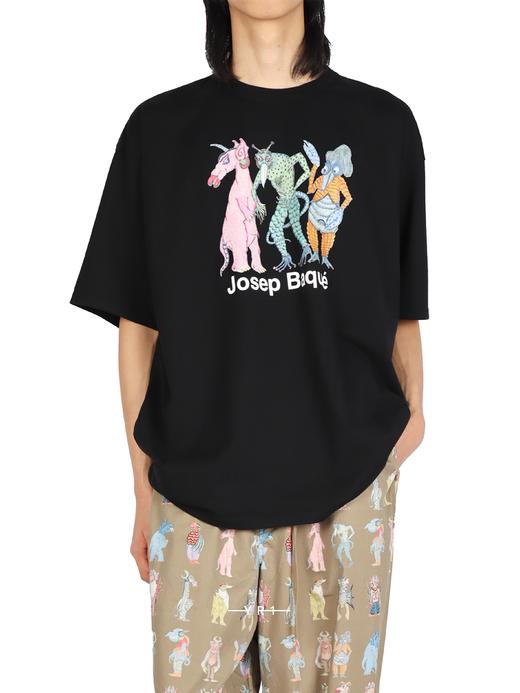 Undercover | 联名Josep Baqué小怪兽黑色T恤 商品图0