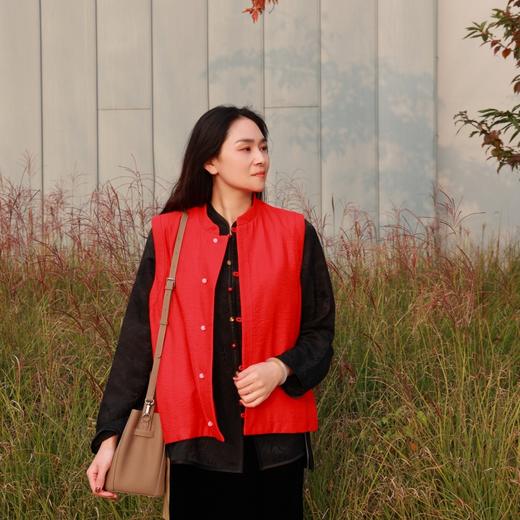 【抖音专属】新中式棉马甲（22804060丹雘-结缘款） 商品图2