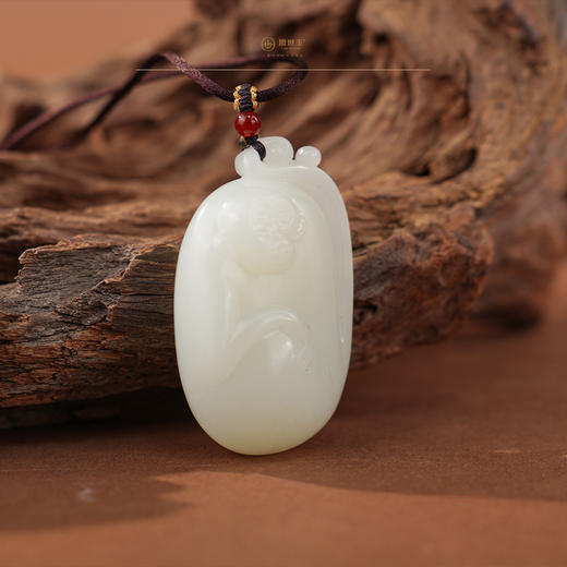 「年礼优选」【灵猴献瑞】羊脂白玉挂件 商品图4